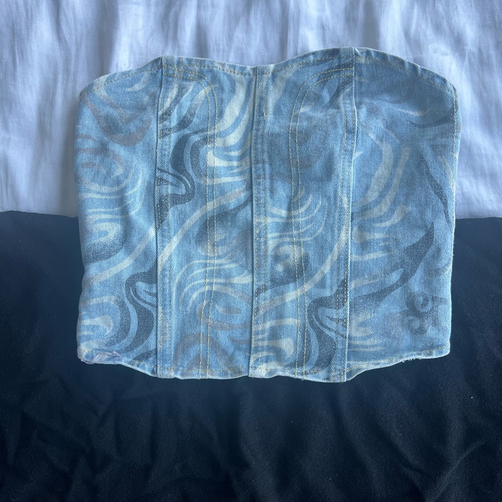 Stylish Blue Patterned Women's Skirt